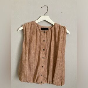 Zara striped ballon top - size M {NWT}